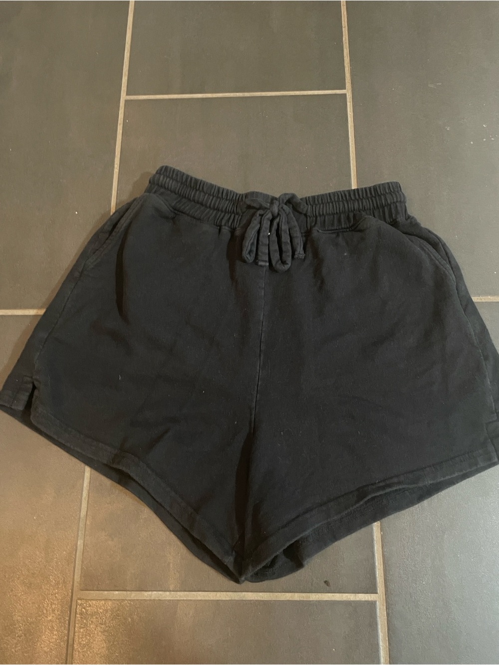 Calpak Black Women's Athletic Drawstring Shorts 100% cotton